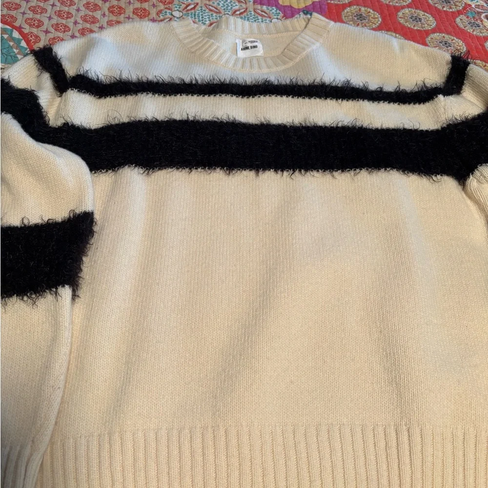 Anine Bing Cream and Black Striped Sweater 80% Wool - Picture 10 of 10